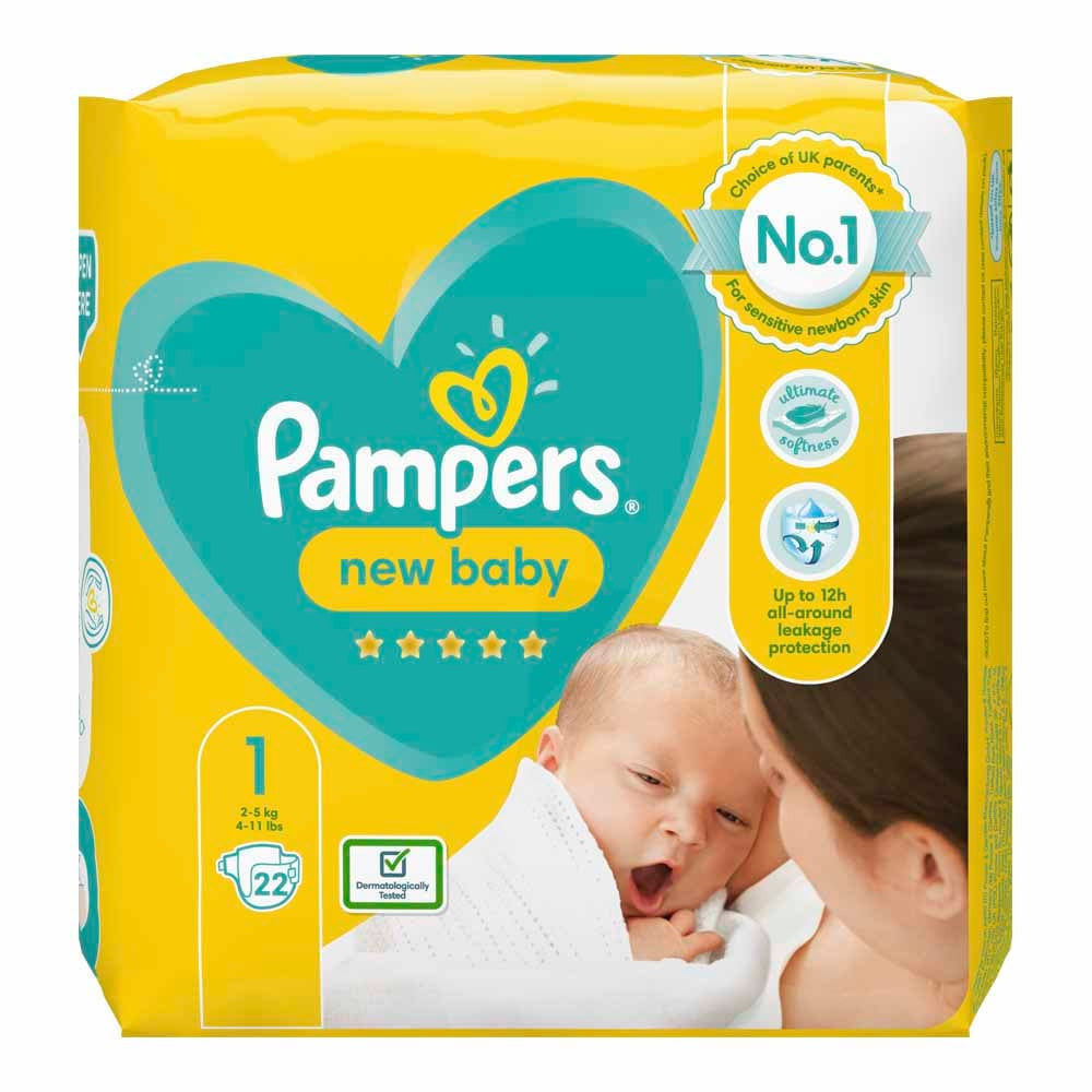 Pampers size 1 Nappies 22pk