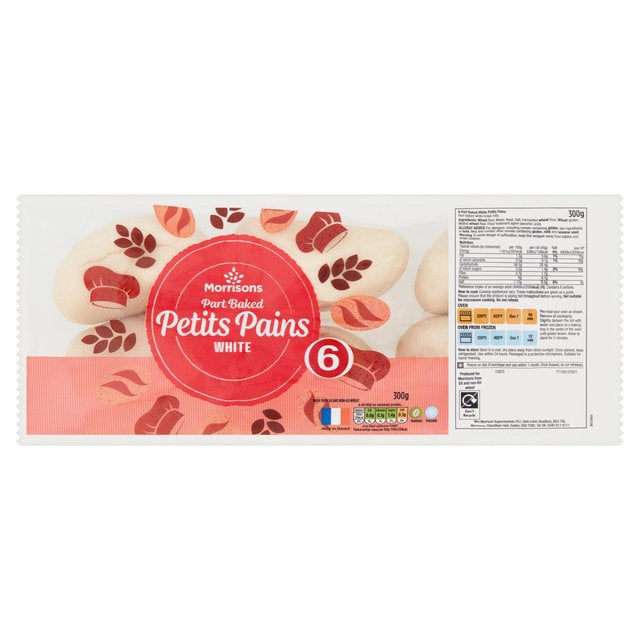 Morrisons 6 Part Bake White Rolls