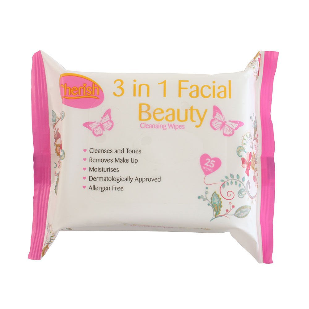 Cherish Face Wipes 3 in 1 25's