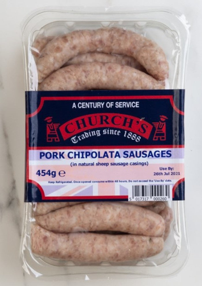 Churches Butchers Chipolatas 16 Pack