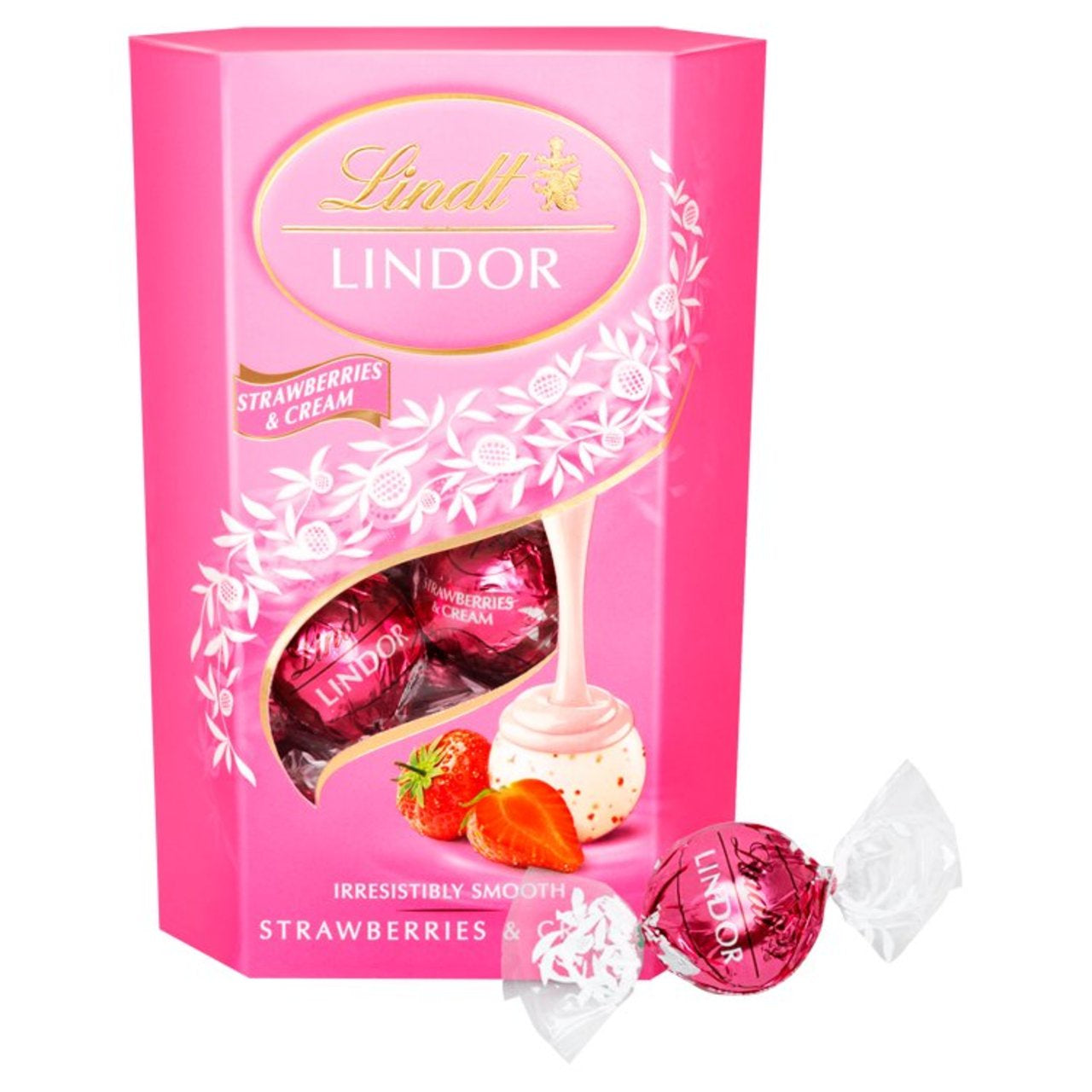 Lindt Lindor Cornet Strawberries Cream 200g