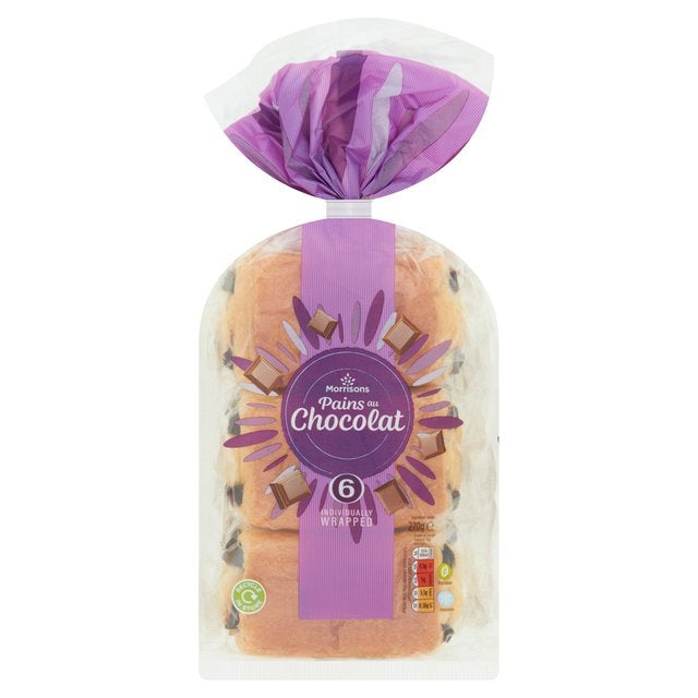 Morrisons 6 Pains Au Chocolat Pastry