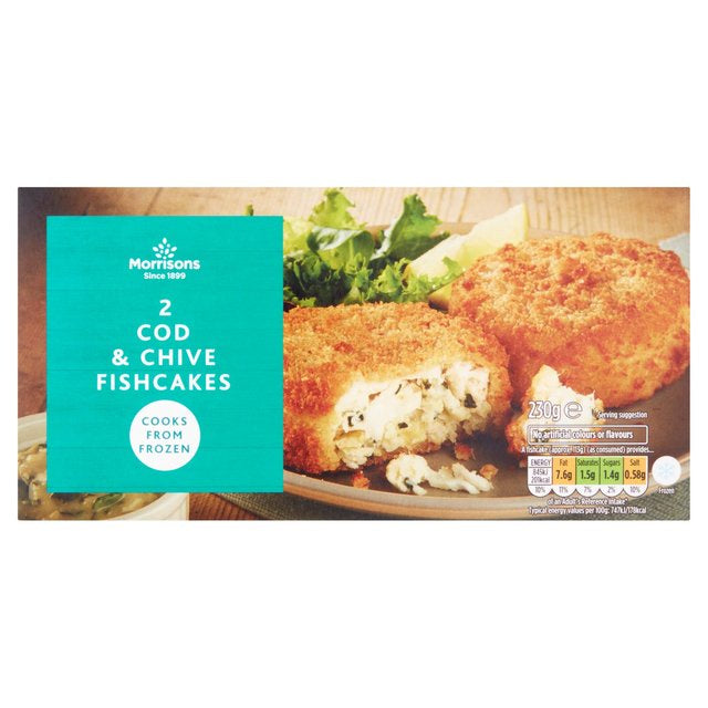 Morrisons 2 Cod Chive Fish Cakes 230g