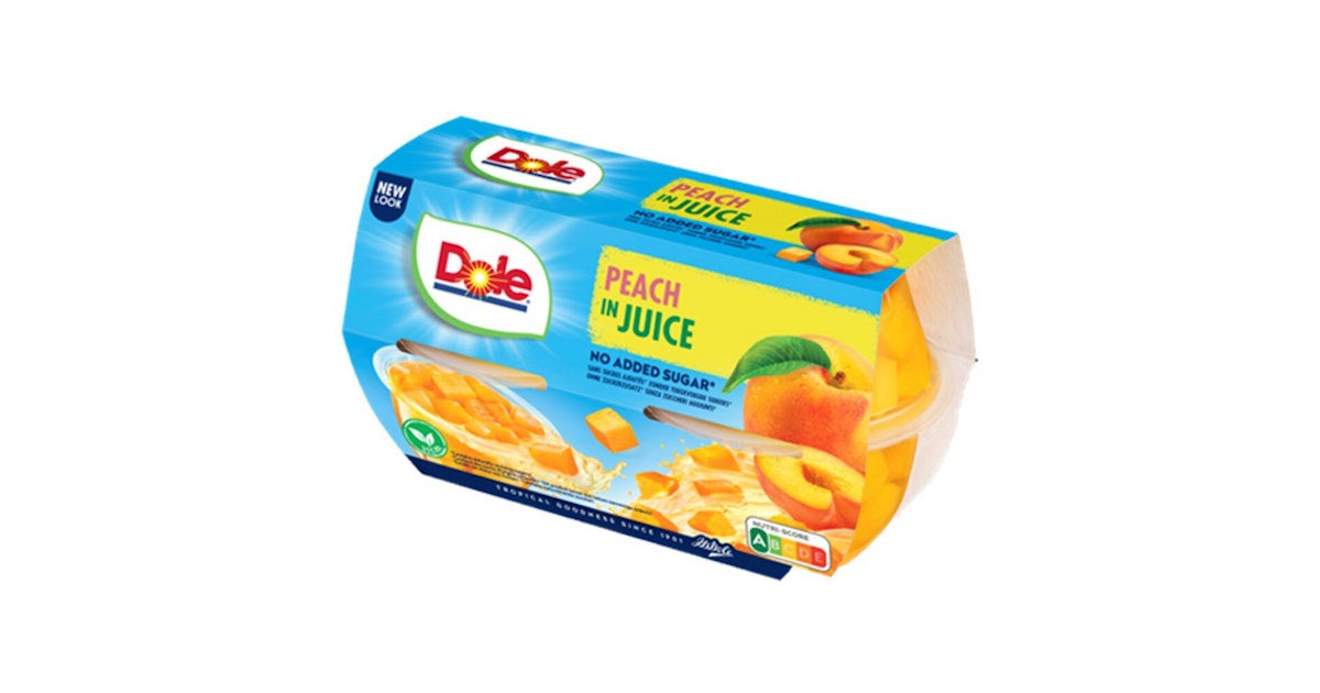 Dole Peaches In Juice 4 x 113g