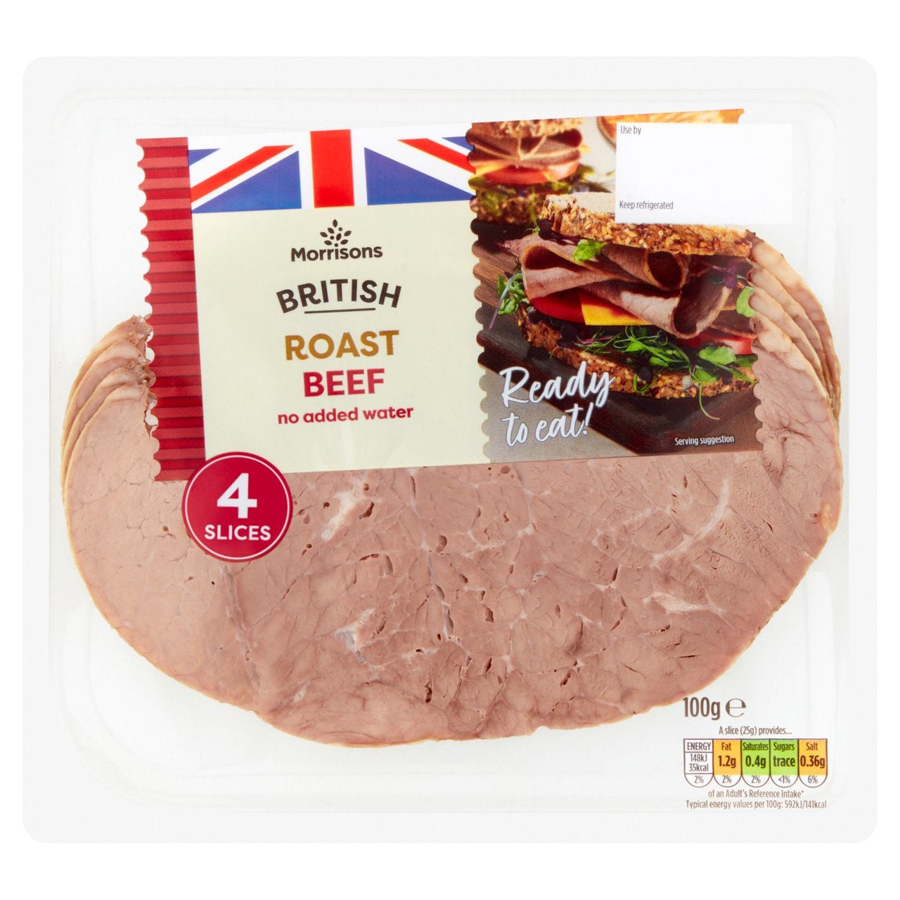 M Carvery Roast Beef 4 Slices 100g
