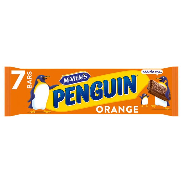 McVities 7 Penguin Orange Chocolate Biscuit Bars