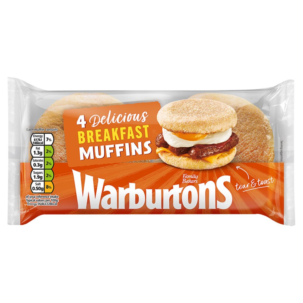 Warburtons Breakfast Muffins 4pk [559]