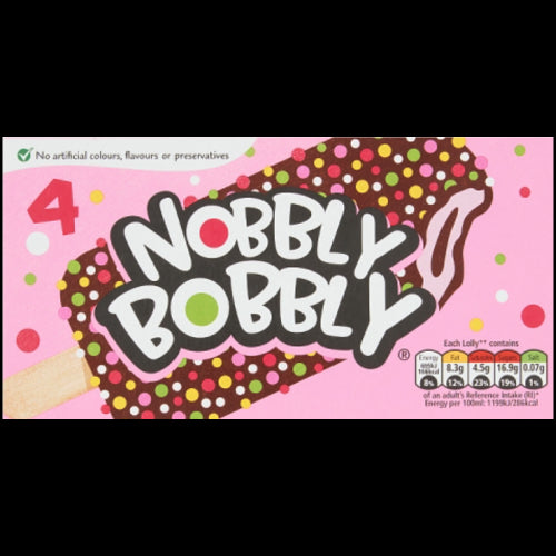 Nobbly Bobbly Strawberry & Chocolate Icecream 4 x 60ml