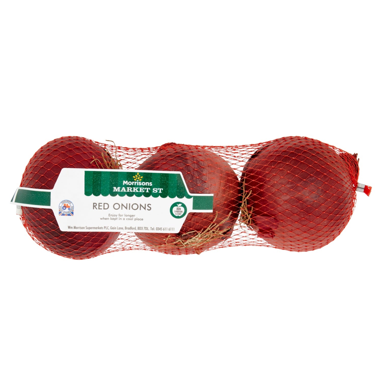 Morrisons Red Onions 3pk