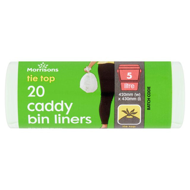 Morrisons  Tie Top Small Food Waste Liners 5L 20pk