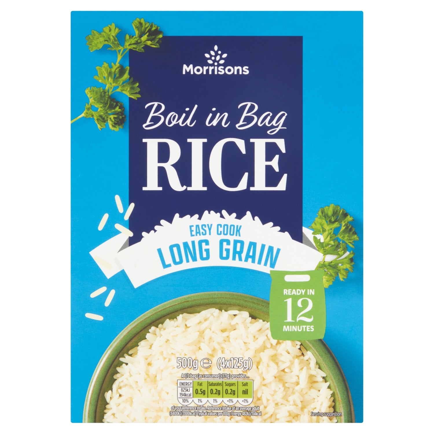 M Long Grain Boil In The Bag Rice 4 x 125g