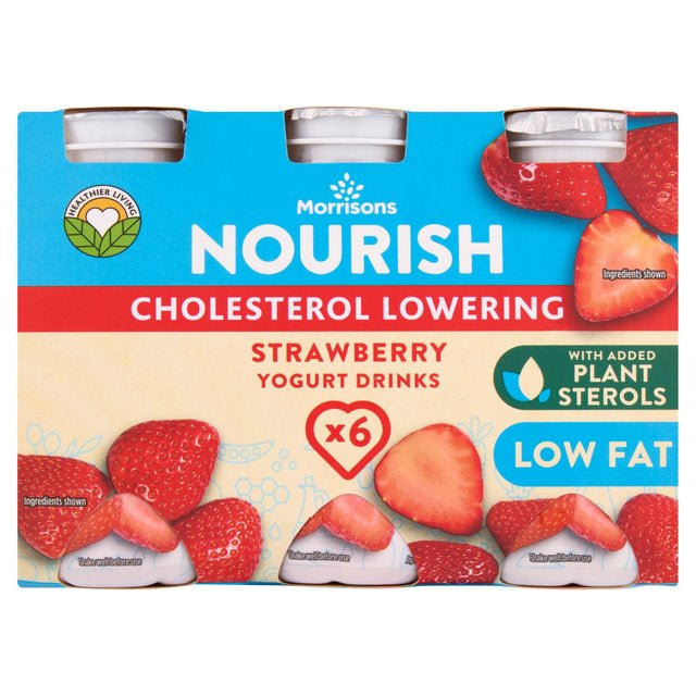 Morrisons Nourish Low Fat Strawberry yoghurt drink 6pk
