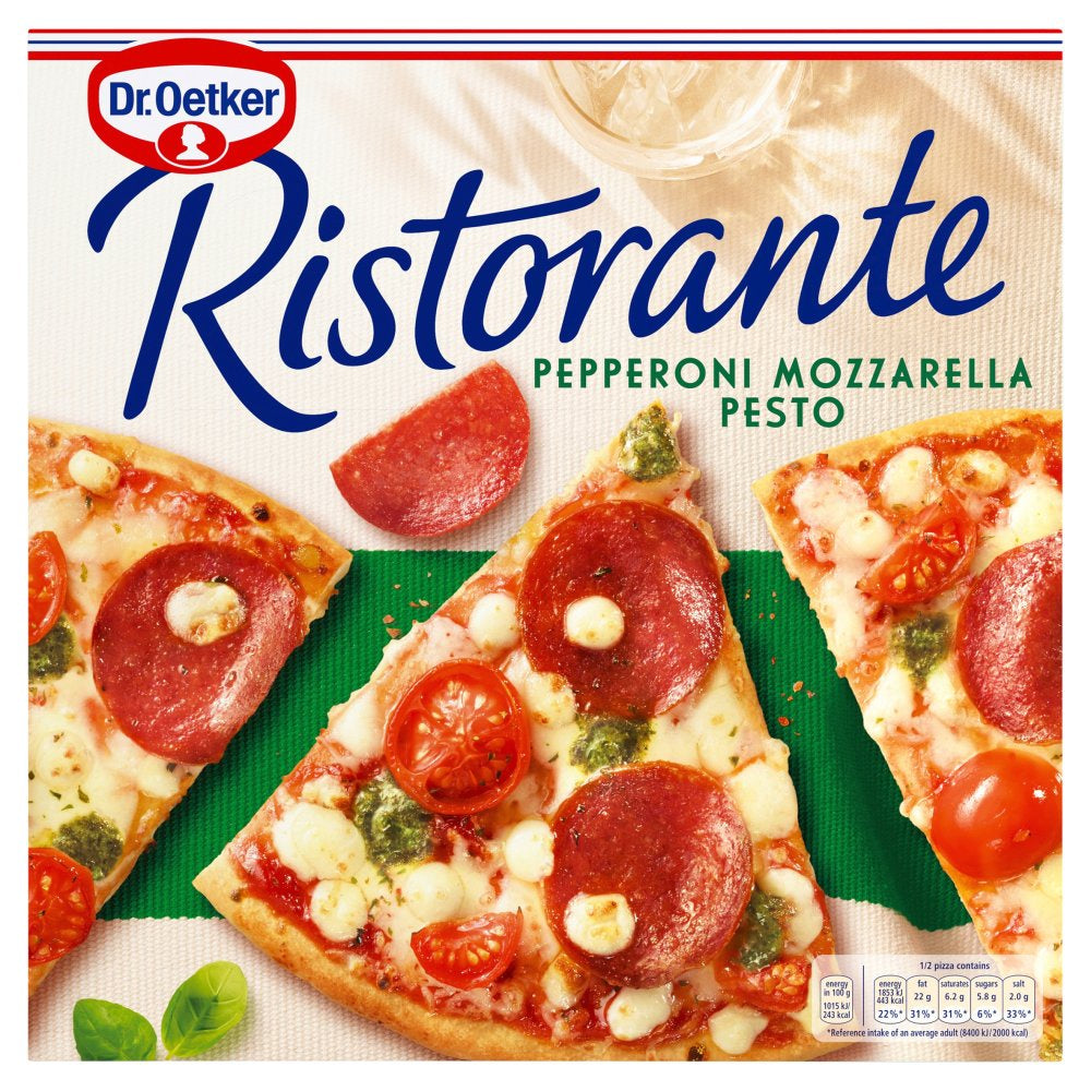 Dr Oetker Ristorante Pepperoni Mozzarella & Pesto Pizza 360g