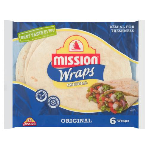 Mission Deli Plain Tortilla Wraps 6pk