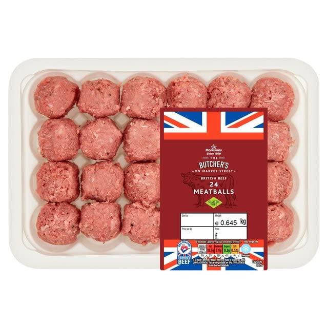 Morrisons Cook From Frozen Beef Meatballs 640g