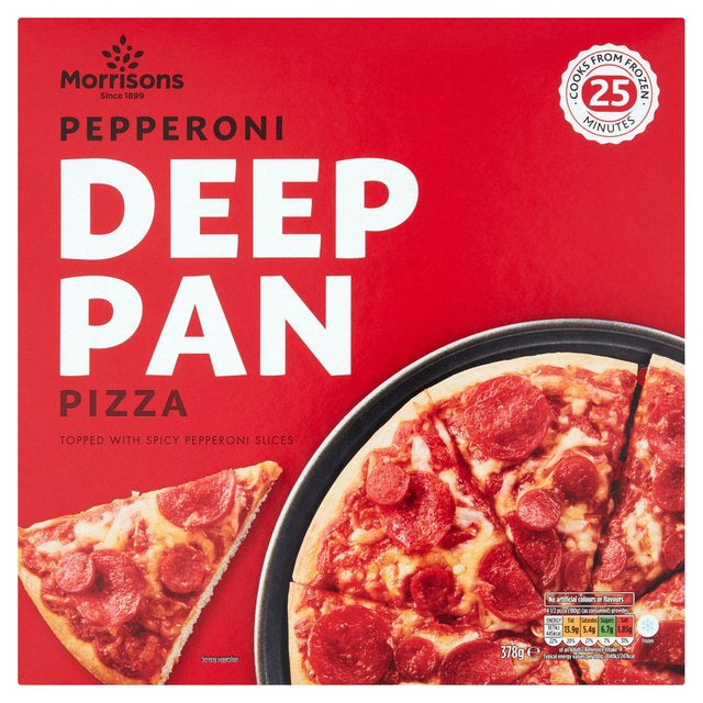 Morrisons Pepperoni Pizza Deep Pan 378g