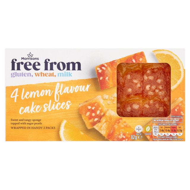 Morrisons Free From 4 Lemon Cake Slices 82g