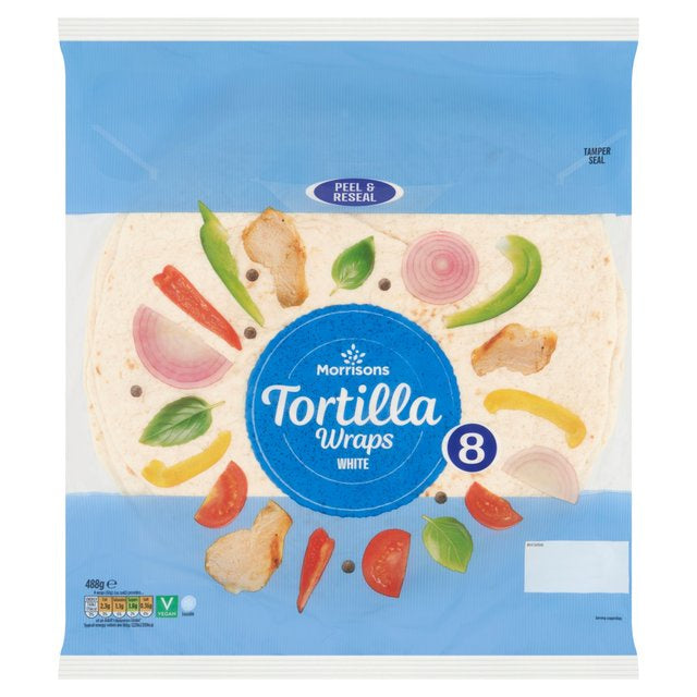 Morrisons Plain Tortilla Wraps 8pk