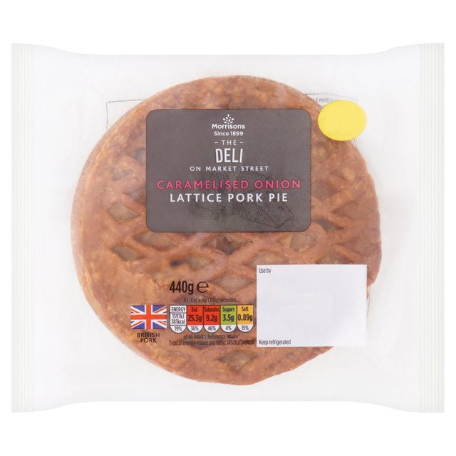 Morrisons Large Caramelised Onion Lattice Pork Pie 440g