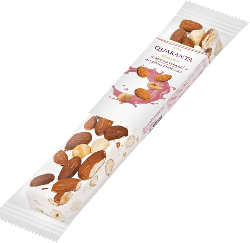 Quaranta Nougat Bar Almond & Hazelnut 100g