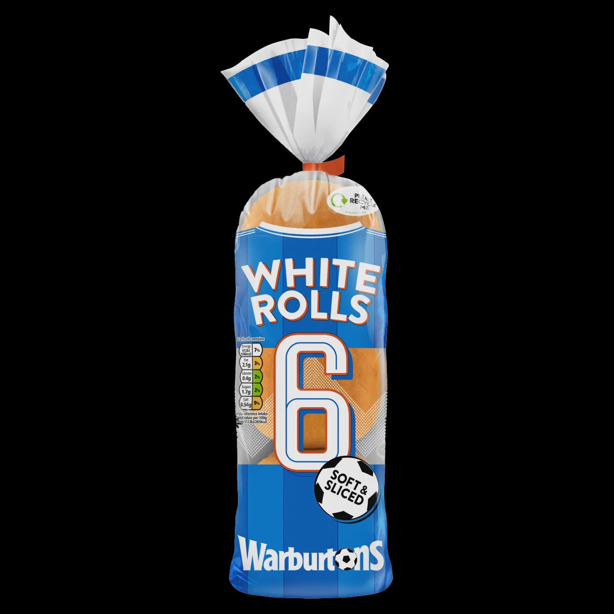 Warburtons Sliced Soft White Rolls 6pk