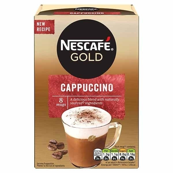 Nescafe Gold Cappuccino 8 Mugs 124g