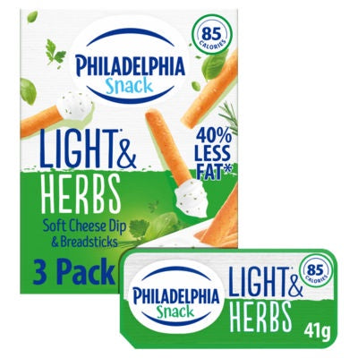 Philadelphia Snack Light Herbs 3 x 41g