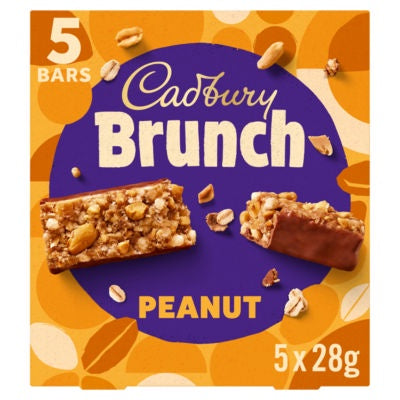 Cadbury Brunch Peanut Cereal Bars 5pk 140g