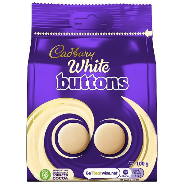 Cadbury White Giant Buttons 100g