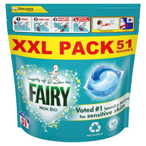 Fairy Non Bio Pods Washing Liquid Capsules 51 Washes