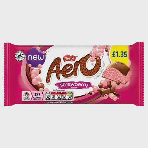 Aero Strawberry Block 90gPM£1.35