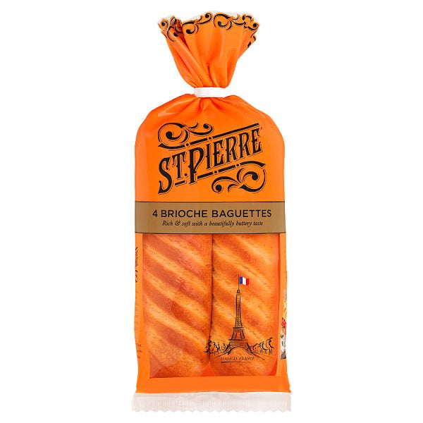 St Pierre 4 Soft Brioche Baguettes