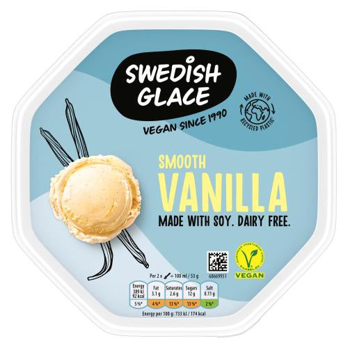 Swedish Glace Smooth Vanilla Ice Cream Dairy Free 750ml