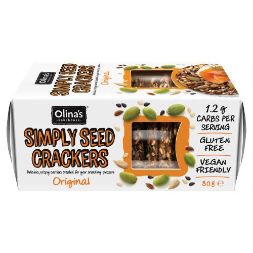 Olina's Simply Seed Crackers Original 80g