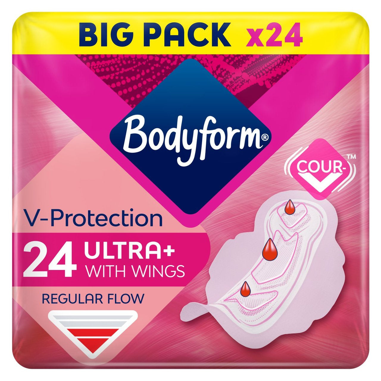 Bodyform Ultra Normal Sanitary Towels Wings 24pk