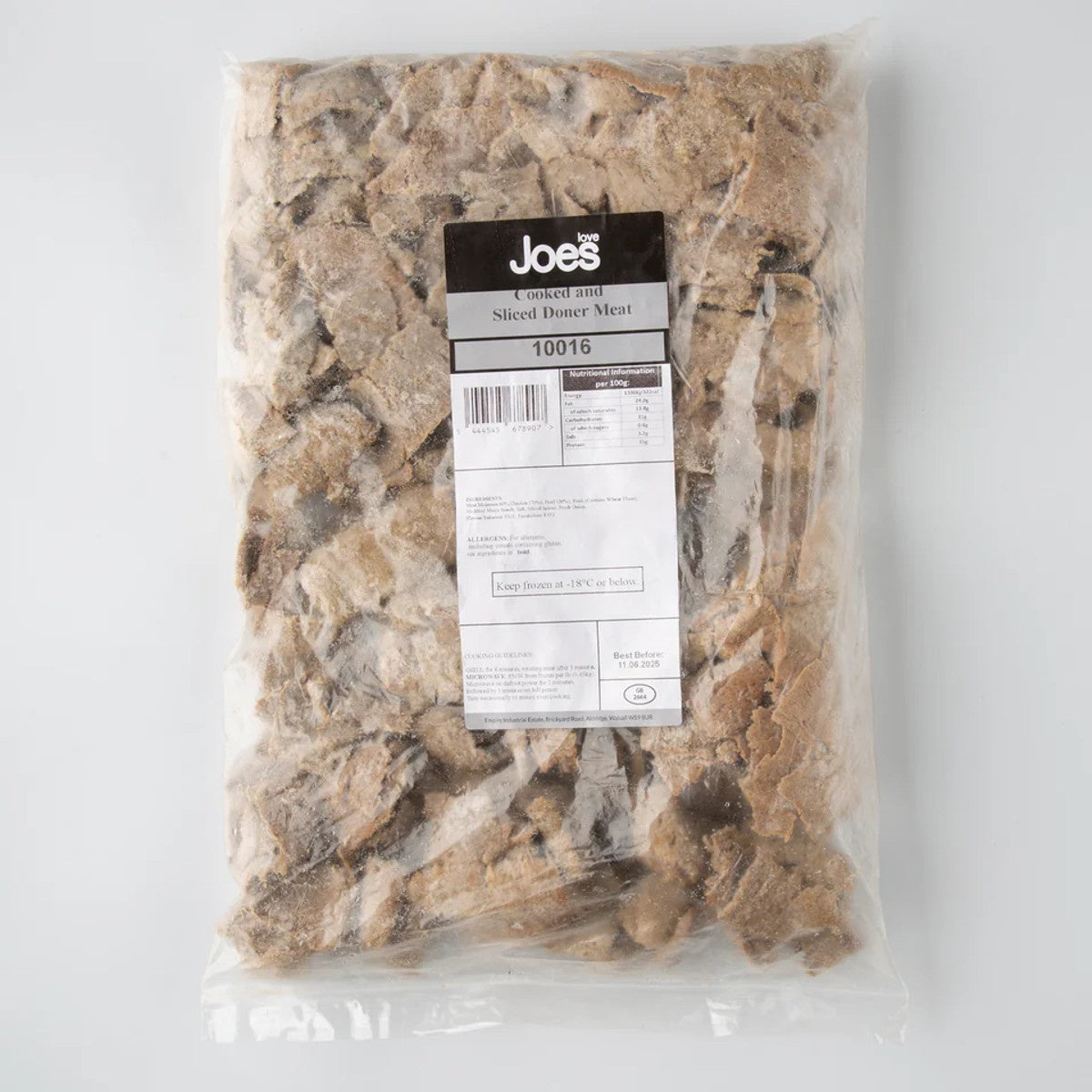 Love Joes Frozen Cooked Sliced Kebab Meat 2.27kg