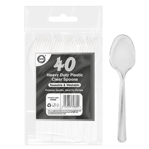 Essential Teaspoons Plastic 40pk