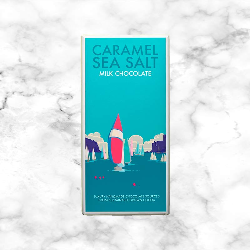 Kernow Chocolate Caramel Sea Salt Choc Bar 100g