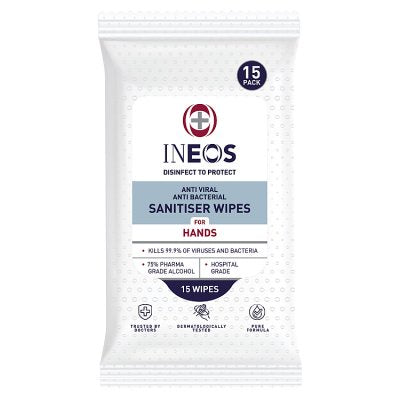 Ineos 15 Sanitiser Wipes for Hands