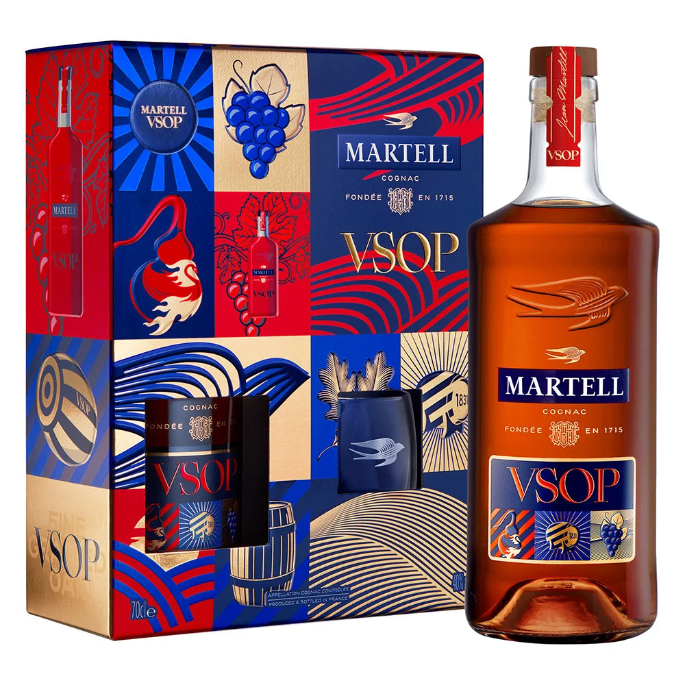 Martell VSOP 70cl Gift Box With 2 Glasses