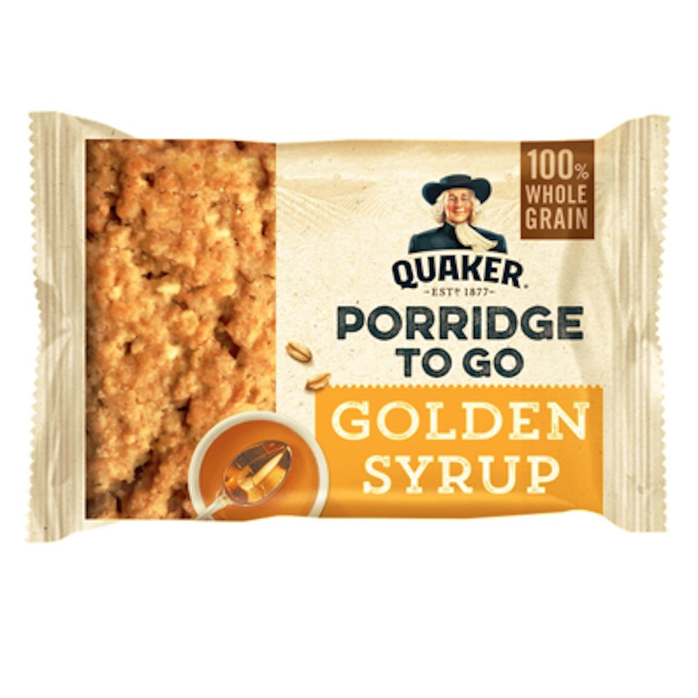 Quaker Porridge To Go Squares Golden Syrup 2x55g