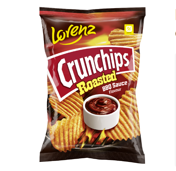 Lorenz Crunchips Roasted BBQ sauce 120g