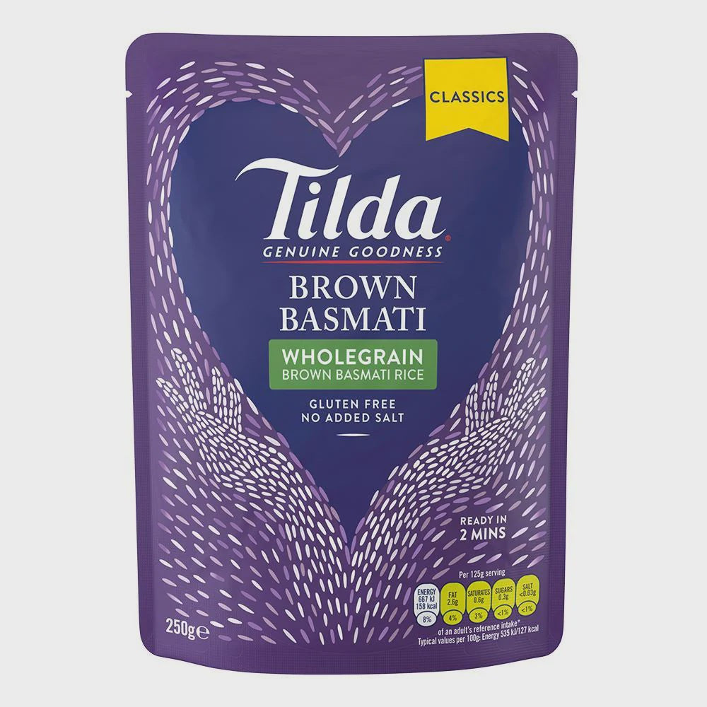 Tilda Steamed Basmati Brown 250g