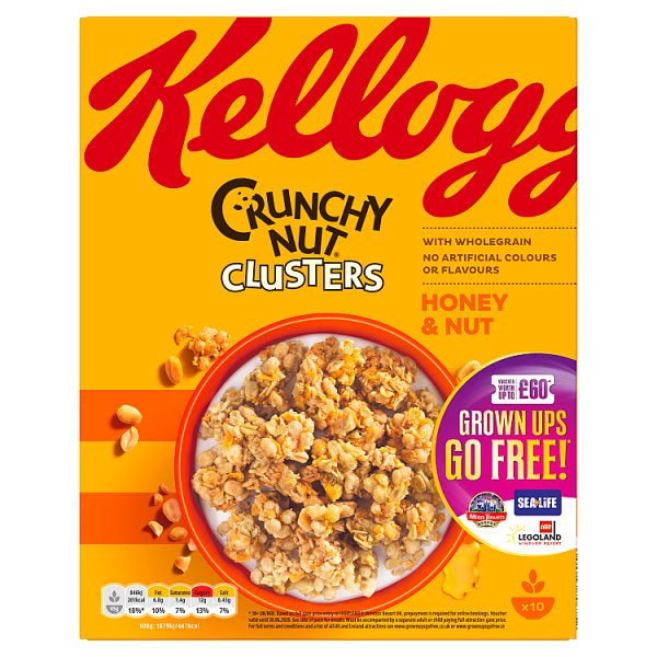 Kelloggs Crunchy Nut Honey & Nut Clusters 450g