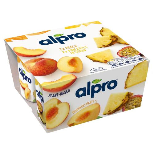 Alpro Peach & Exotic Fruit Yoghurt Alternative 4 x 125g