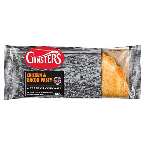 Ginsters Chicken & Bacon Pasty 180g