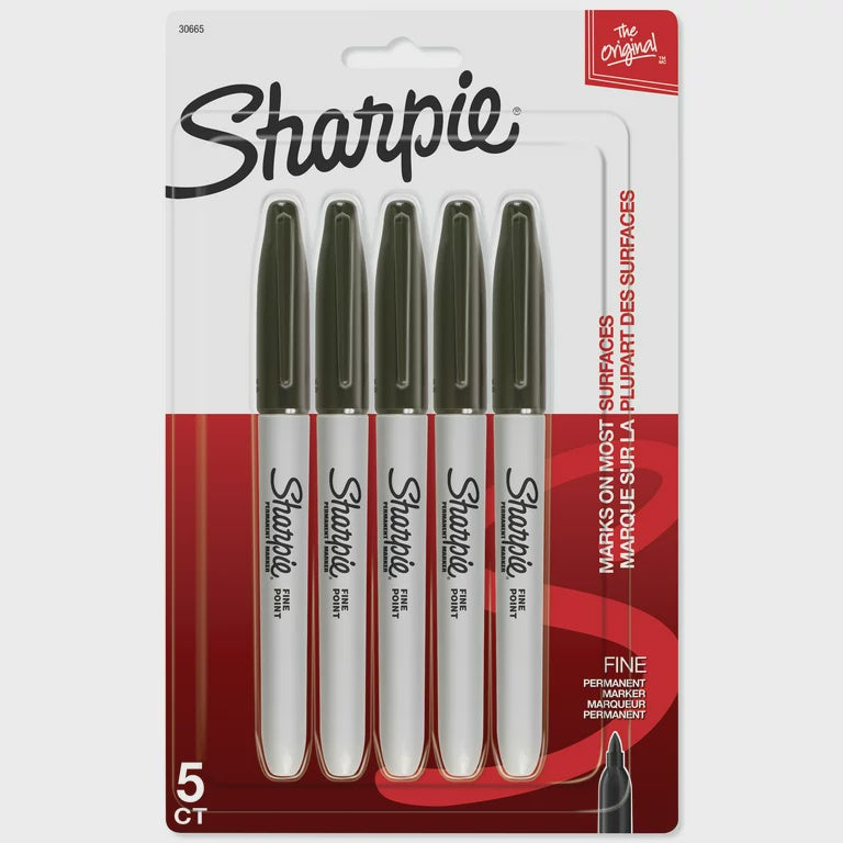 Sharpie Fine Permanent Marker x 5
