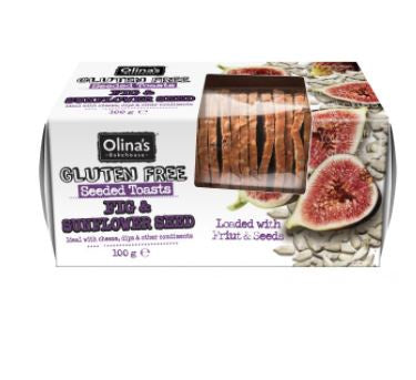 Olina's Fig & Sunflower Seed Gluten Free Seeded Toasts 100g