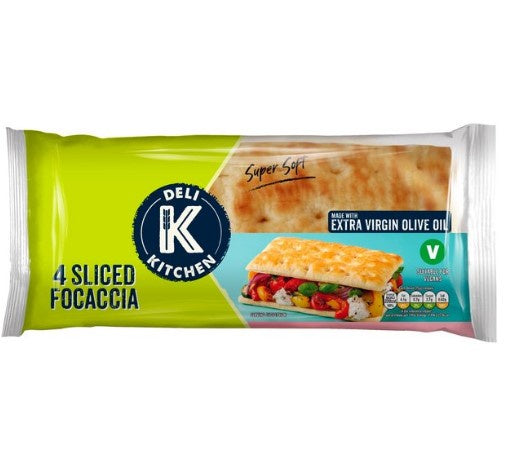 Deli Kitchen 4 Sliced Focaccia 300g