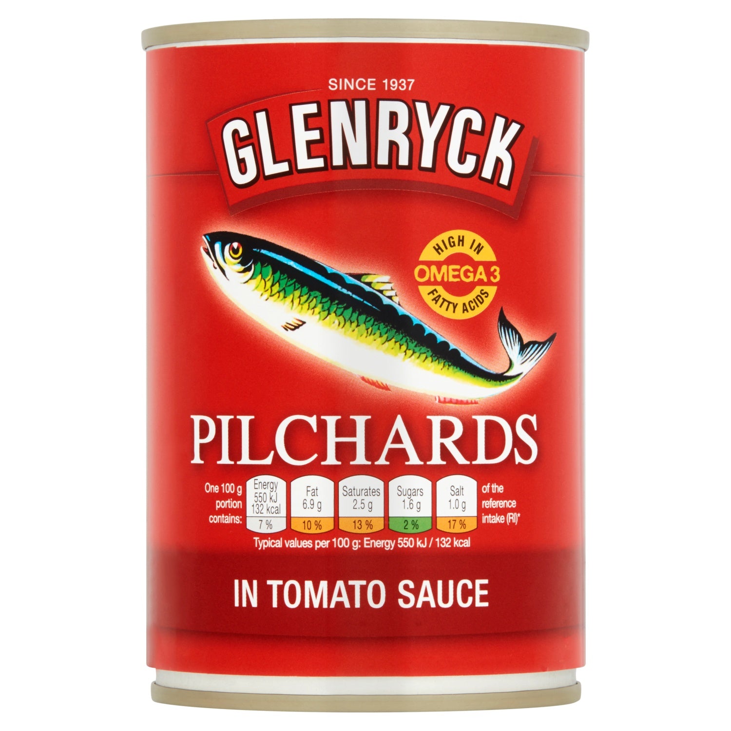 Glenryck Pilchards In Tomato Sauce 400g